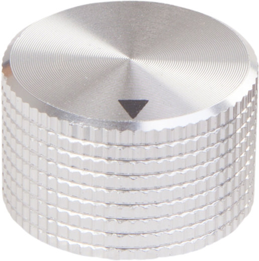 Handelsware Drehknopf Aluminium silber 15.5mm hoch v1 m