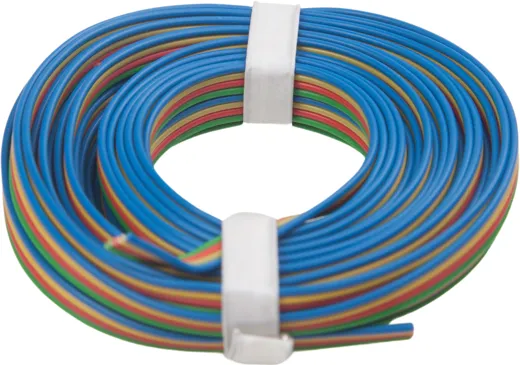 Litzen Kabel 4 x 0.14 mm² Blau, Gelb, Rot, Grün 5 Meter